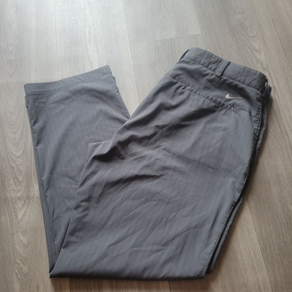 Nike Golf Dri-Fit Gray Striped Pants Mens Size 36